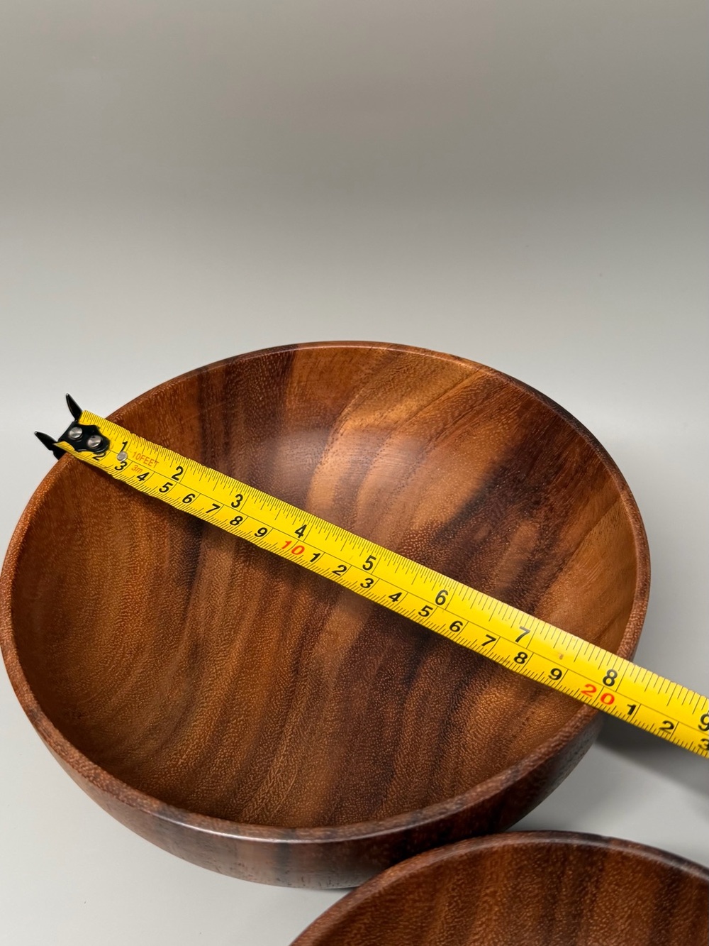 Handcrafted Wooden Serving Bowls - Warm Brown Set - Picture 3 of 5